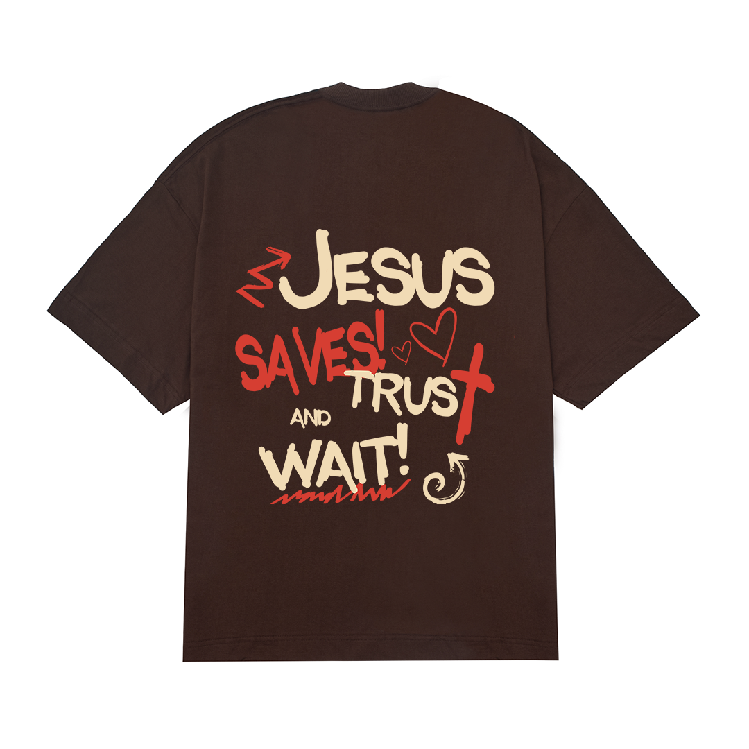 Camiseta Oversized Jesus Saves