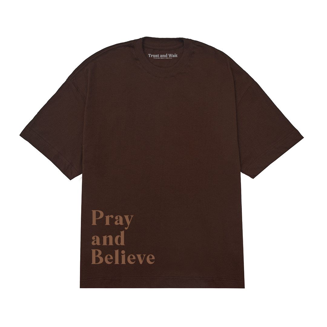 Camiseta Oversized Pray and Believe