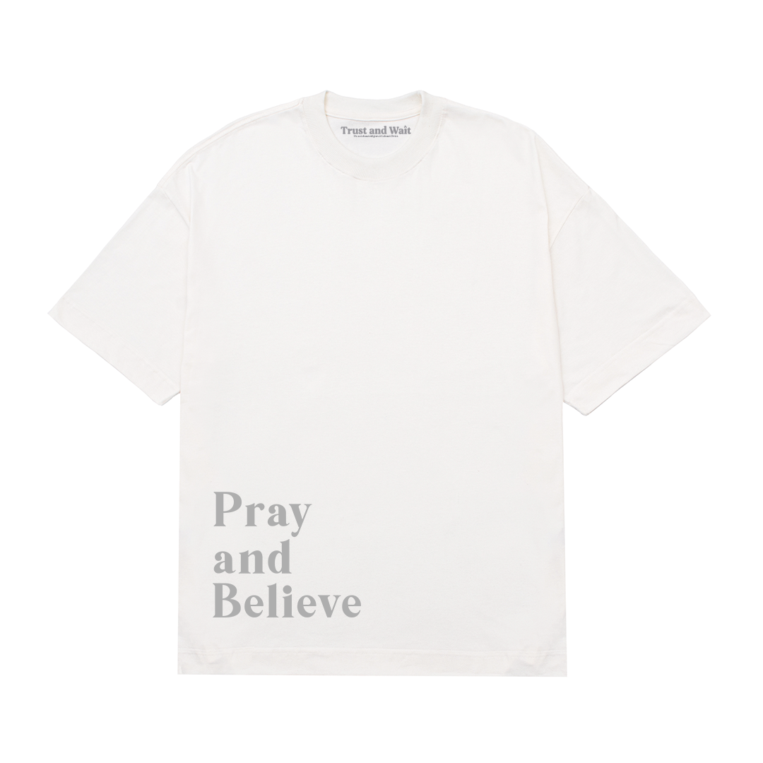 Camiseta Oversized Pray and Believe