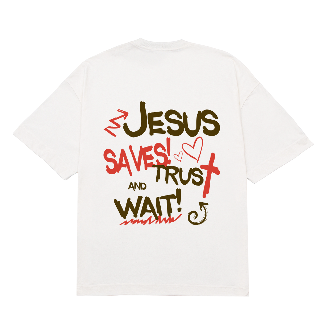 Camiseta Oversized Jesus Saves