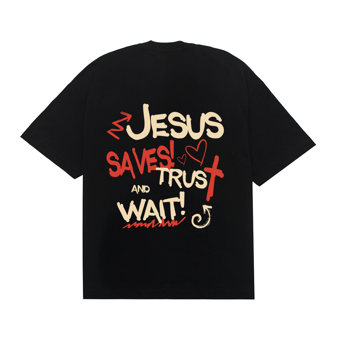 Camiseta Oversized Jesus Saves